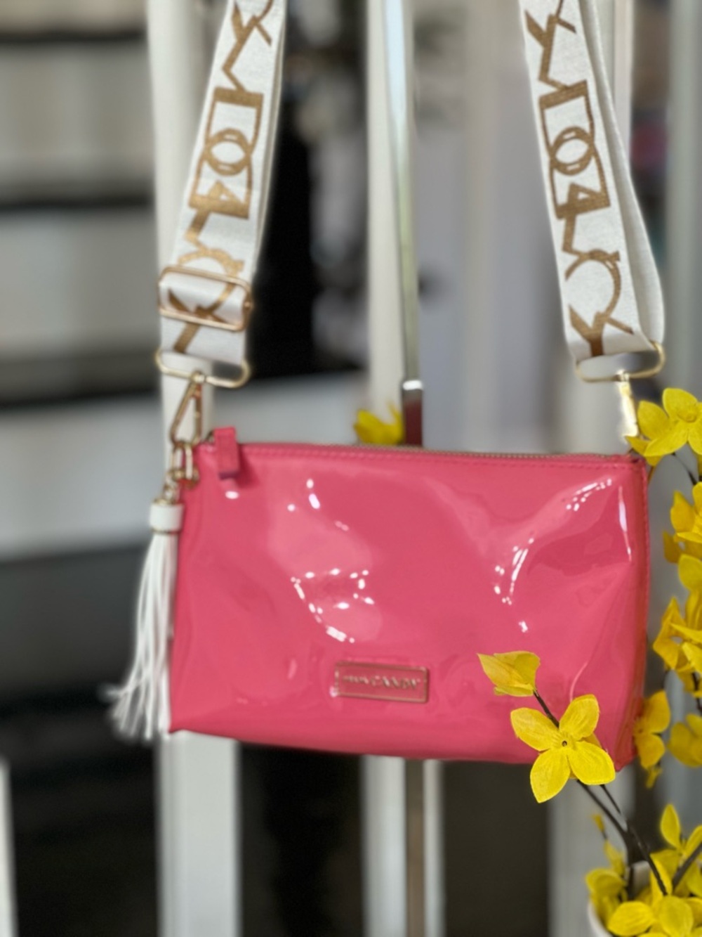 Prada Pink Patent Leather Cosmetic Crossbody Bag - Picture 2 of 8